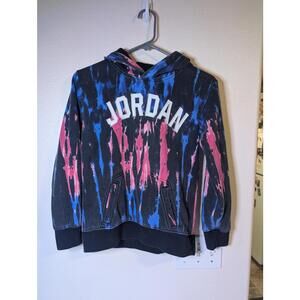 Jordan Youth Size Medium Tie-Dye Hoodie - Vibrant Style